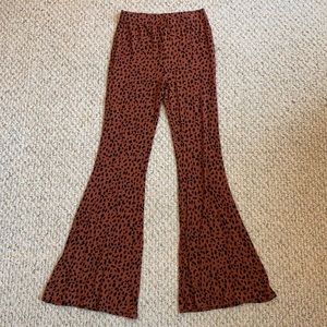 Forever 21, Size S, animal print flare pants